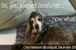 You learned JavaScript - now what?