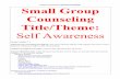 Small Group Counseling Title/Theme: Self Awareness