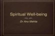 Spiritual Wellbeing by Ms. Anu Mehta