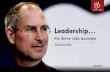 Leadership ... The Steve Jobs Example