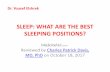 What are the best sleeping positions