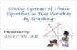 Solving Systems of Linear Equations in Two Variables by Graphing
