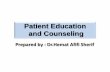 pharmacist patient education and counseling