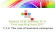 Edexcel GCSE Business new spec:1.1.3 the role of business enterprise