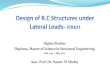 Lec01 Design of RC Structures under lateral load (Earthquake Engineering هندسة الزلازل & Assc.Prof Nasser El-Shafey)