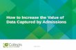How to Increase the Value of Data Captured by Admissions