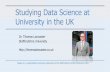Studying Data Science At University In The United Kingdom