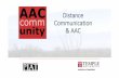 Distance communication and AAC