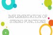 Implementation Of String Functions In C