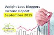 Weight Loss Bloggers Income Report September 2015
