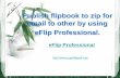 Publish flipbook as zip to email to other by using eFlip professional