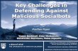 Key Challenges in Defending Against Malicious Socialbots