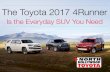 The toyota 2017 4 runner is the everyday suv you need