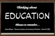 Thinking Education