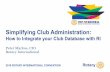 Simplifying Club Administration: How to Integrate your Club Database with RI's