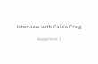 Interview with calvin craig1