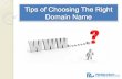 Points consider before choosing a domain name