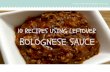 10 Recipes Using Leftover Bolognese Sauce