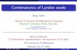 Combinatorics of Lyndon words - Murdoch Universityresearchrepository.murdoch.edu.au/17817/1/Lyndon_Words.pdf · Combinatorics of Lyndon words Amy Glen School of Chemical & Mathematical