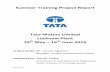 Summer Training Project Report - GitHub Pagesiamayush.github.io/assets/Ayush Sinha Training Report.pdf · Ayush Sinha Summer Training Project Report Tata Motors Limited Lucknow Plant