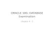 ORACLE 10G: DATABASE Examination - Faculty of Lawflpnuol.weebly.com/uploads/2/4/5/9/24599736/oracle_10g_ch4_-_ch5.pdf · ORACLE 10G: DATABASE Examination chapter 4 - 5 . ORACLE 10G: