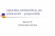 Uporaba antibiotikov po sindromih - ffa.uni-lj.si · PDF fileOtitis eksterna maligna: diabetiki, Pseudomonas aeruginosa: ciprofloksacin ali ceftazidim, otolog, krg. Akutno vnetje srednjega
