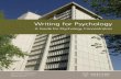 Writing for Psychology - Harvard Writing Projectwritingproject.fas.harvard.edu/files/hwp/files/writing_for_psych... · Writing a Conceptually Coherent Paper ... Writing for psychology