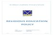 Religious Education Policyfluencycontent2-schoolwebsite.netdna-ssl.com/FileCluster/StAlbans... · RELIGIOUS EDUCATION POLICY Title: ... the liturgy and the teaching of the Church