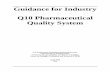Guidance for Industry Q10 Pharmaceutical Quality System · PDF fileQ10 Pharmaceutical Quality System . ... applicable good manufacturing practice ... risk management that can be applied
