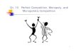 Ch. 10 Perfect Competition, Monopoly, and Monopolistic ... · PDF fileCh. 10 Perfect Competition, Monopoly, and Monopolistic Competition. 2. 3. 4 Four broad categories of market types