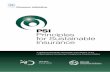 PSI Principles for Sustainable · PDF fileI A global sustainability framework and initiative of the United Nations Environment Programme Finance Initiative PSI Principles for Sustainable