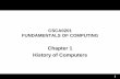 Chapter 1 History of Computers - ftms.edu.my2 History of Computers Topics 1. Definition of computer 2. Earliest computer 3. Computer History 4. Computer  · 2015-10-13