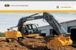 EXCAVATORS - John Deere US · PDF filefeaturing an advanced LCD monitor, they operate like one, too. Rubber tracks are now optional on both ... need and that John Deere excavators
