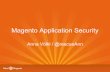 Magento Application Security - de.meet- · PDF fileSecurity Testing I • PHPSniffer • Magento ECG Coding Standard • Dependencies: –Sensio Labs: check composer.lock. Security