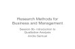 Research Methods for Business and Management - …samuellearning.org/Research_Methods/Session_8b_AnalyzingQualitati… · Research Methods for Business and Management ... interview