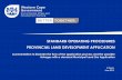 STANDARD OPERATING PROCEDURES PROVINCIAL LAND DEVELOPMENT ... · PDF fileSTANDARD OPERATING PROCEDURES PROVINCIAL LAND DEVELOPMENT APPLICATION ... List of Standard Operating Procedures