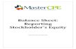 Balance Sheet: Reporting Stockholder’s Equityddntzgzn81wae.cloudfront.net/uploadpdf/A016-0400_Course.pdf · Balance Sheet: Reporting Stockholder’s Equity ... Balance Sheet: Reporting