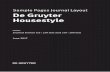 Sample Pages Journal Layout De Gruyter Housestyle · PDF fileSample Pages Journal Layout De Gruyter Housestyle Journal format 155 × 230 mm and 210 × 280 mm June 2017