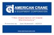 “The Importance of Crane Maintenance” - curie.ornl.gov yet assigned/2013... · 9% of all overhead crane incidents can be ... crane’s main hoist brake magnetic air gap was out