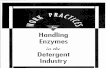 Handling tnzymes Detergent  · PDF fileHandling tnzymes Detergent Industry The Soap and Detergent Association New York, NY