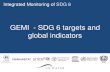 GEMI - SDG 6 targets and global indicators · PDF fileIntegrated Monitoring of SDG 6 Integrated Monitoring of SDG 6 GEMI - SDG 6 targets and global indicators