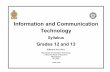 Information and Communication Technology - nie.lk ICT.pdf · Information and Communication Technology Grade 12 and 13 - syllabus ©National Institute of Education first print 2017