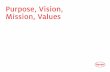 Purpose, Vision, Mission, Values - Henkel · PDF filePurpose, Vision, Mission, Values ... Family Business Our values guide all our actions, decisions and behaviors. Every day, we need