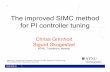 The improved SIMC method for PI controller tuningnpcw17.imm.dtu.dk/Proceedings/Session 7 Control Theory/The improv… · The improved SIMC method for PI controller tuning ... No integral