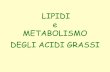LIPIDI e METABOLISMO DEGLI ACIDI GRASSI · PDF fileLipidi • I lipidi sono i principali costituenti delle membrane biologiche. • Sono biomolecole insolubile in acqua ma solubili