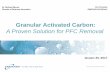 Granular Activated Carbon · PDF fileGranular Activated Carbon: ... Cost effective & simultaneously removes other emerging ... • System design is critical