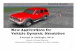 New Applications for Vehicle Dynamic · PDF fileNew Applications for Vehicle Dynamic Simulation. 2 Background n Vehicle dynamics simulation tools are generally designed: lBy automotive