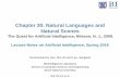 Chapter 30. Natural Languages and Natural Scenes - SNU · PDF fileChapter 30. Natural Languages and Natural Scenes ... Introducing probability on parse tree ... Chapter 30. Natural