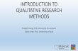 INTRODUCTION TO QUALITATIVE RESEARCH METHODSmiror-ejd.eu/wp-content/uploads/sites/34/2017/03/Introduction-to... · INTRODUCTION TO QUALITATIVE RESEARCH METHODS ... Grounded theory