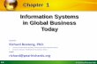 Information Systems in Global Business Today · PDF fileChapter 1 Information Systems in Global Business Today The Role of Information Systems in Business ... Chapter 1 Information
